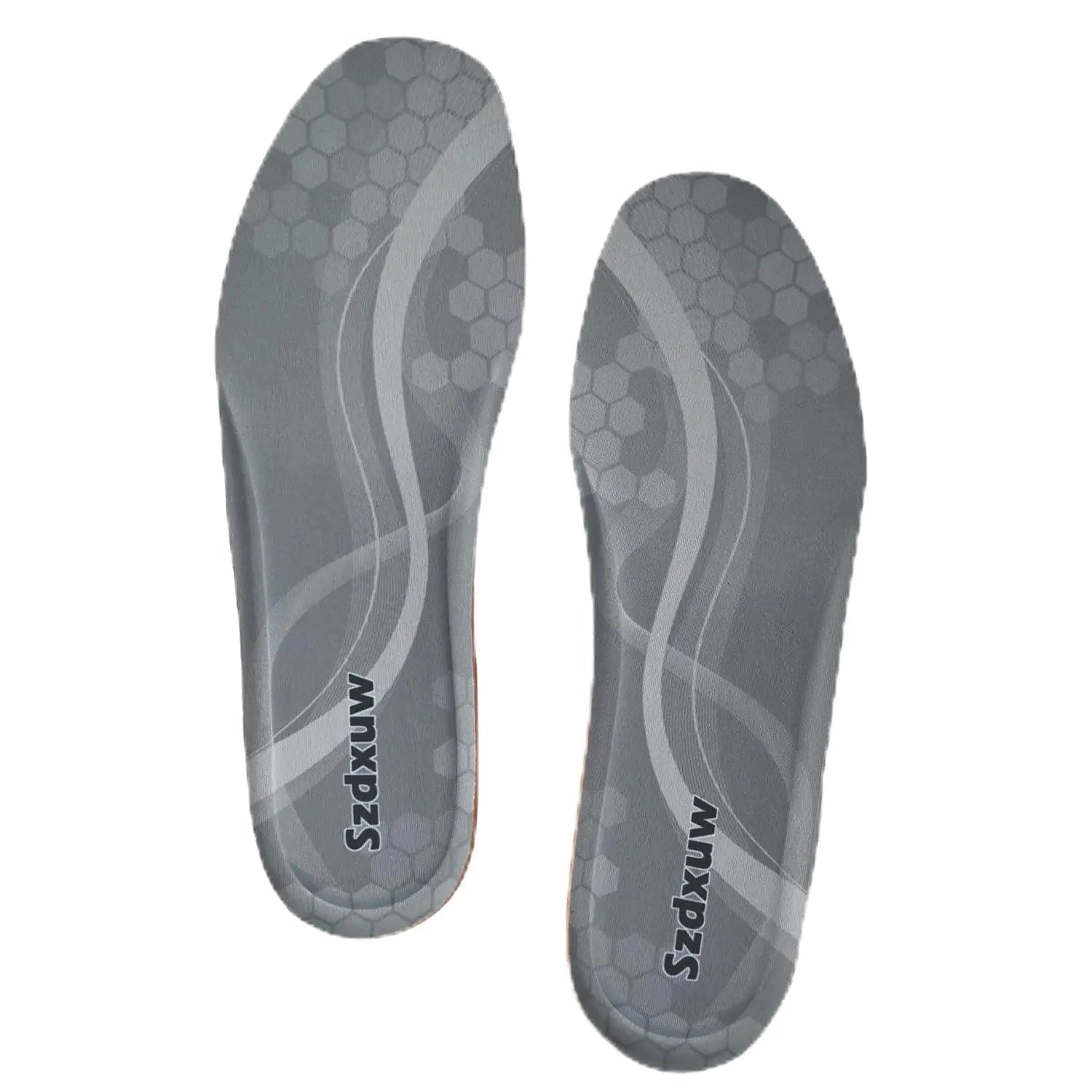 Szdxuw Memory Foam Insoles for Women and Men - Cut to Insoles Cushioning Comfort Soft Insole for Sports Shoes Trainers Sneakers Walking Boots Work Shoes Replacement Shoe Inserts Grey Men