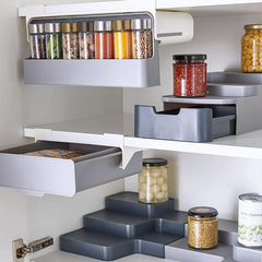 Kitchen Self-Adhesive Under Cabinet Pull-out Spice Drawer