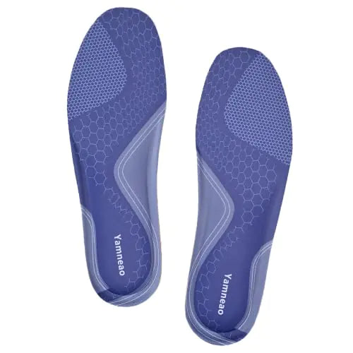 Yamneao Memory Foam Insoles for Womens Mens Kids Comfortable Replacement Insoles for Walking Shoes Running Shoes Sneaker Hiking Shoes Work Boot Cushioning Shoe Insert Blue Women