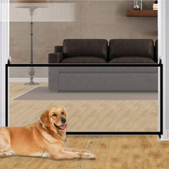 70.9"x28.3" Pet GateBaby GateMagic Gate Portable Folding mesh gate Safe Guard Isolated ，Indoor and Outdoor Safety Gate Install Anywhere (Black)